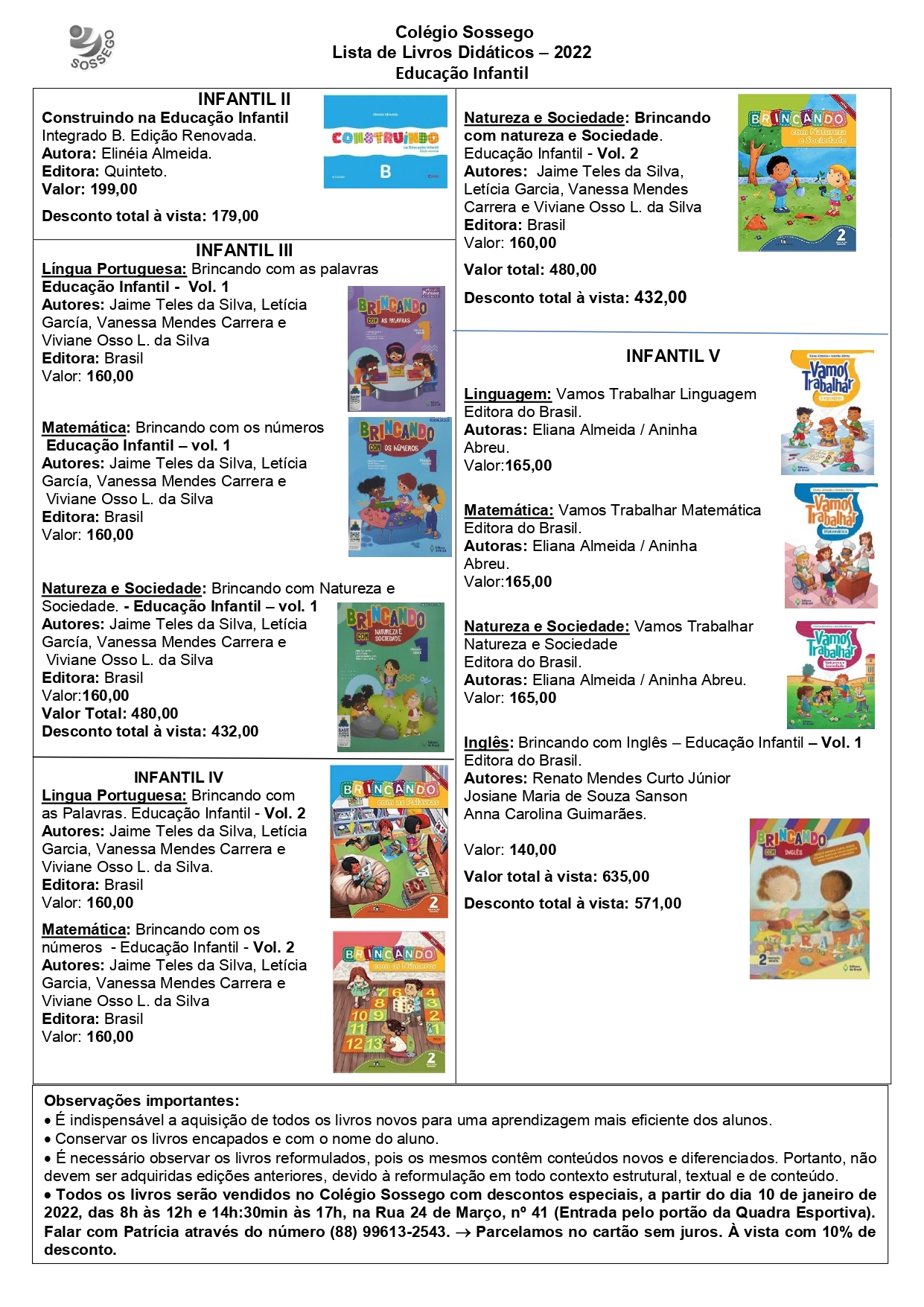 Lista de Livros da Ed. Infantil 2022_page-0001